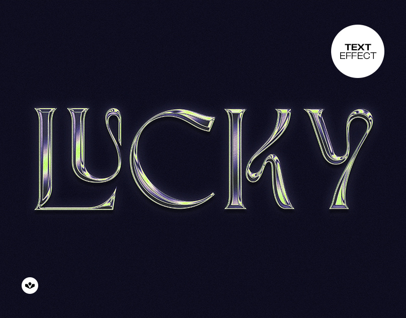 Retro Style Chrome Text Effect chrome design effect graphic design photoshop retro solasome style template typography