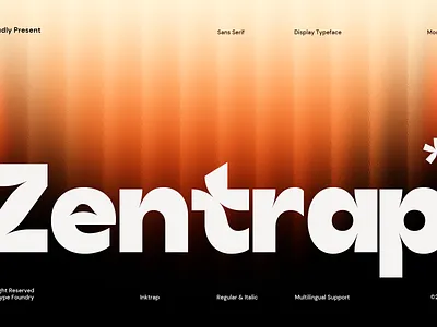 Zentrap - Modern Inktrap Sans Serif font sans typeface