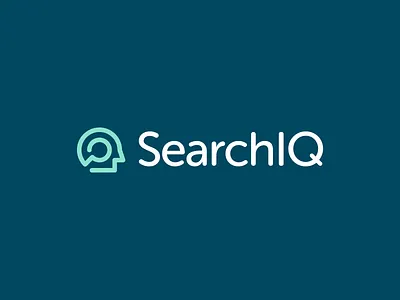 SearchIQ - Logo Design agency analytics branding consulting data head insight intelligence iq logo design logomark magnifying glass minimalist modern monoline research simple startup symbol tech