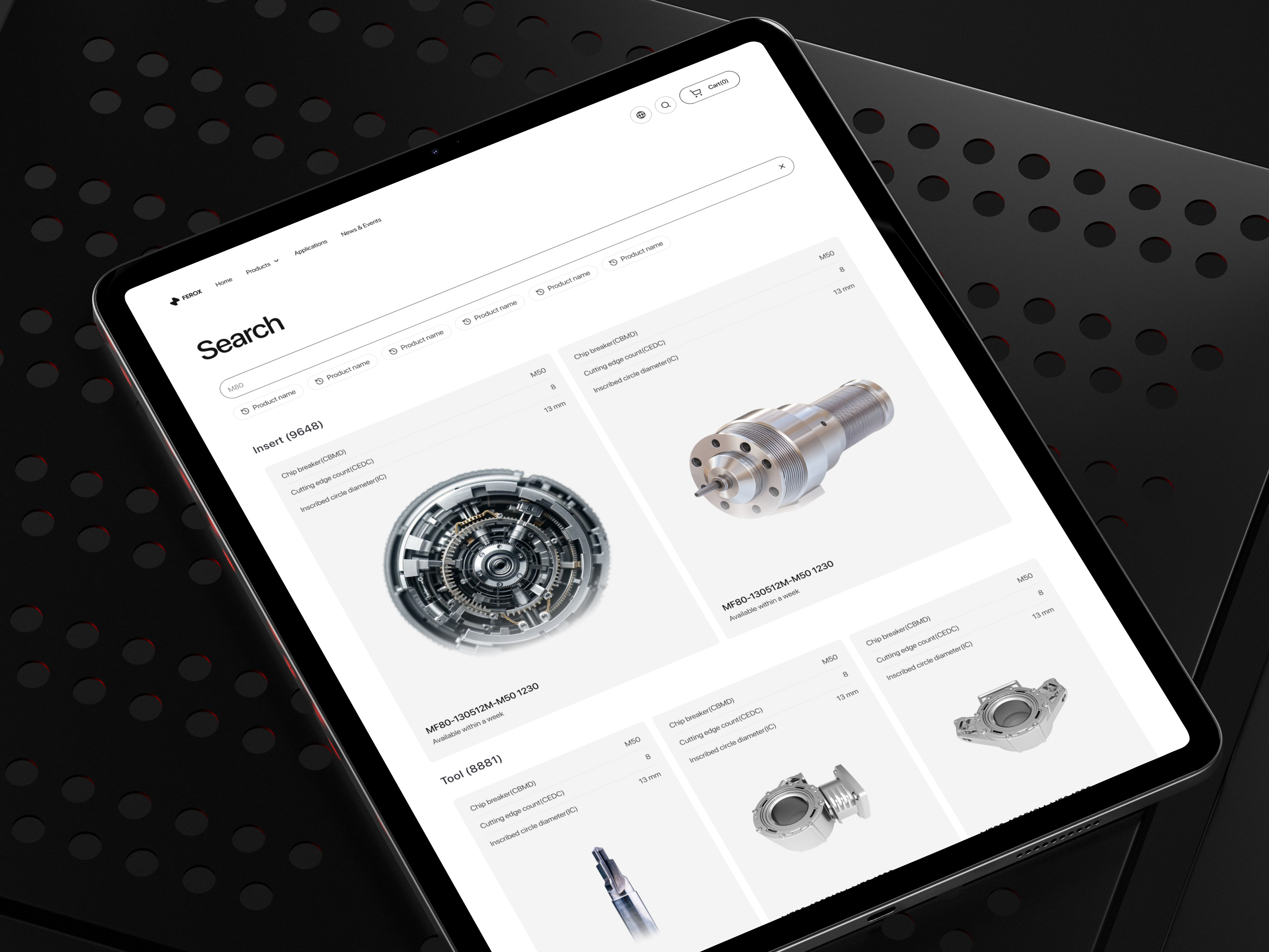 B2B Ecommerce website | Product Search Page b2b design ecommerce ecommerce website enterprise ux enterprise website focotik heavy machinery industrial website product search search search page searching ui ui design ui ux design website design website search website ui
