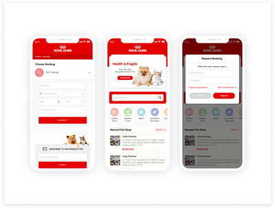 Royal Canin App apps branding design logo ui ui website ux