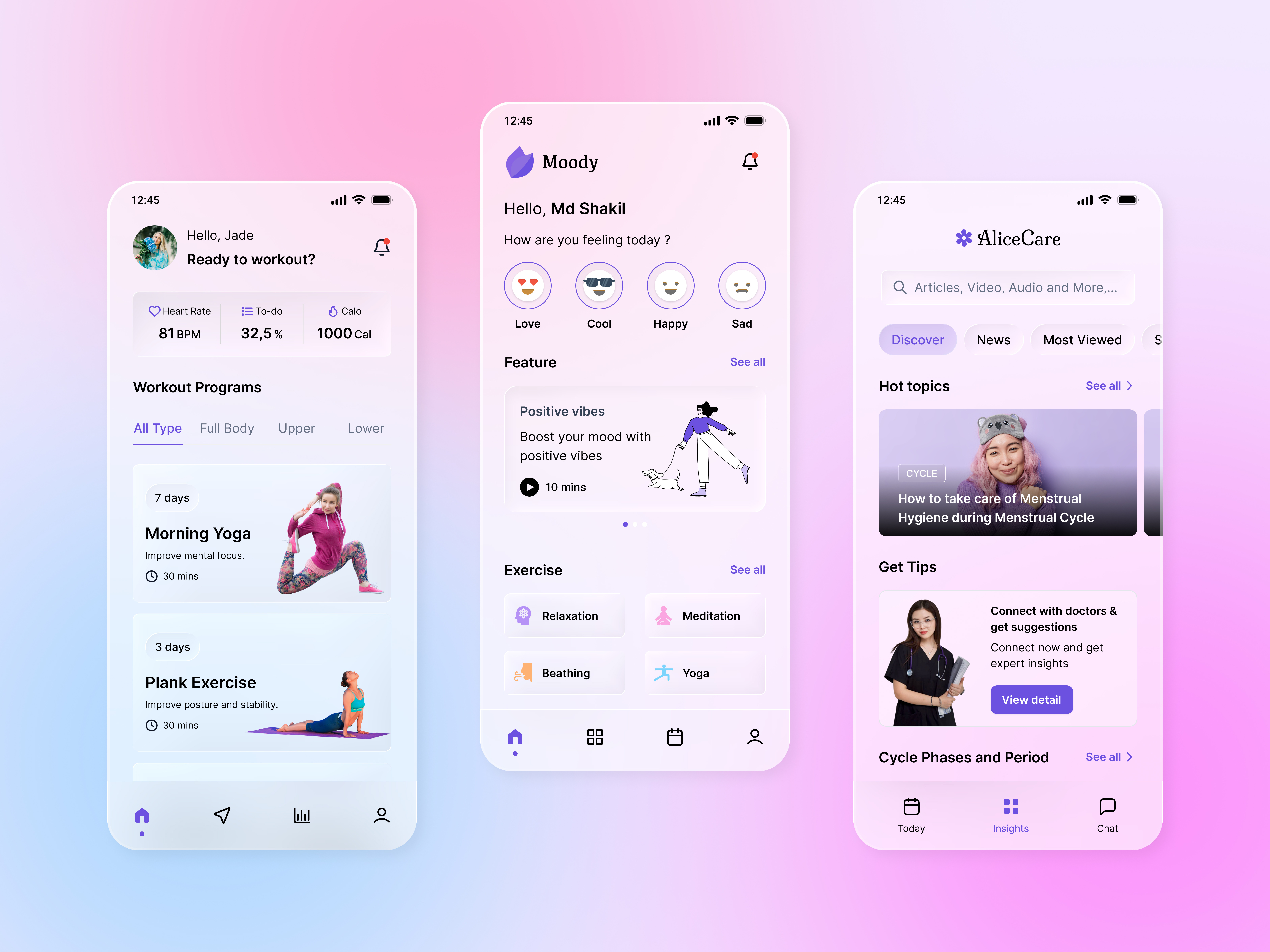 Example of Modern Mobile App UI/UX Design With Figma