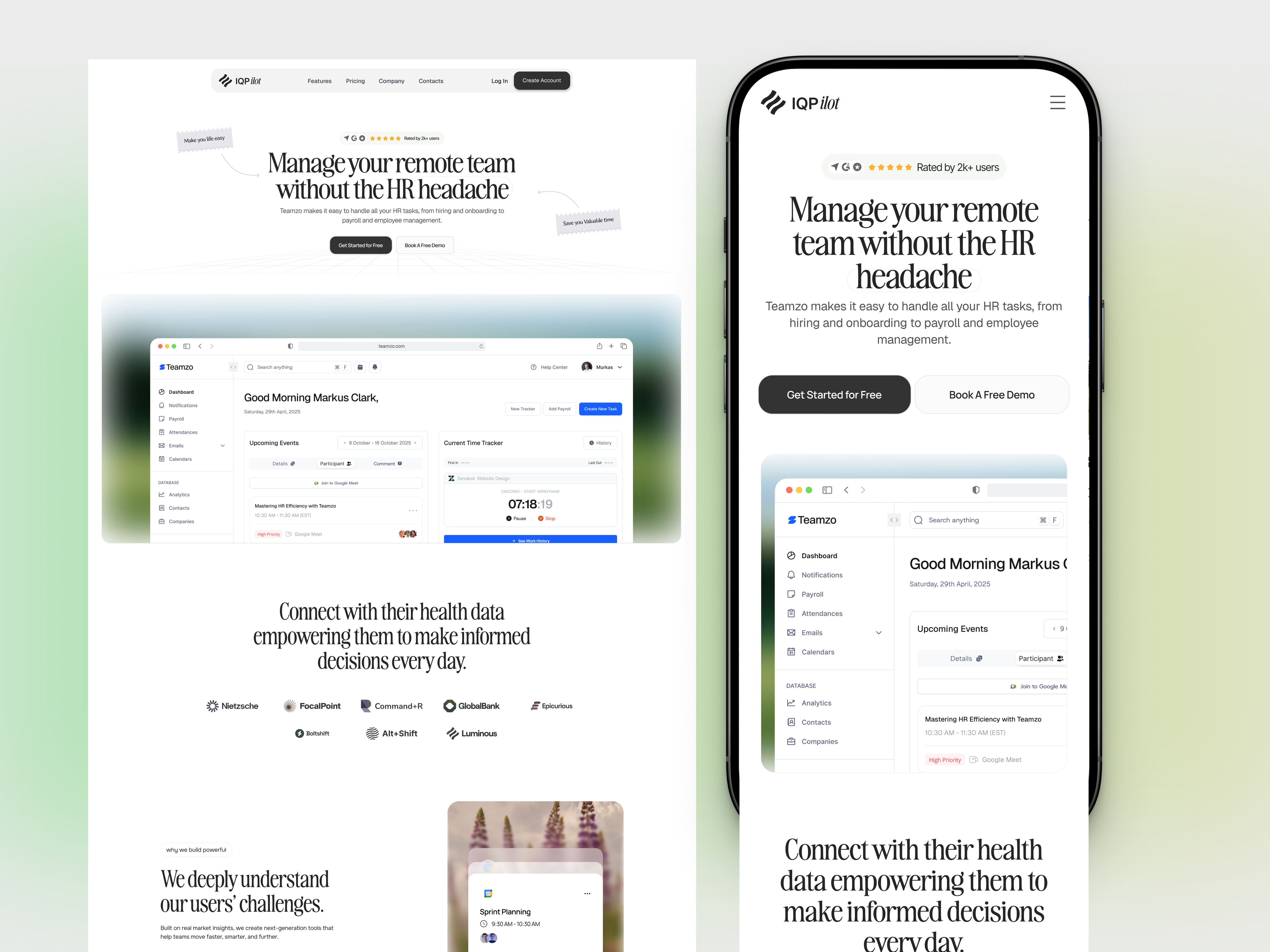 Example of Ai & Machine Learning Website Design