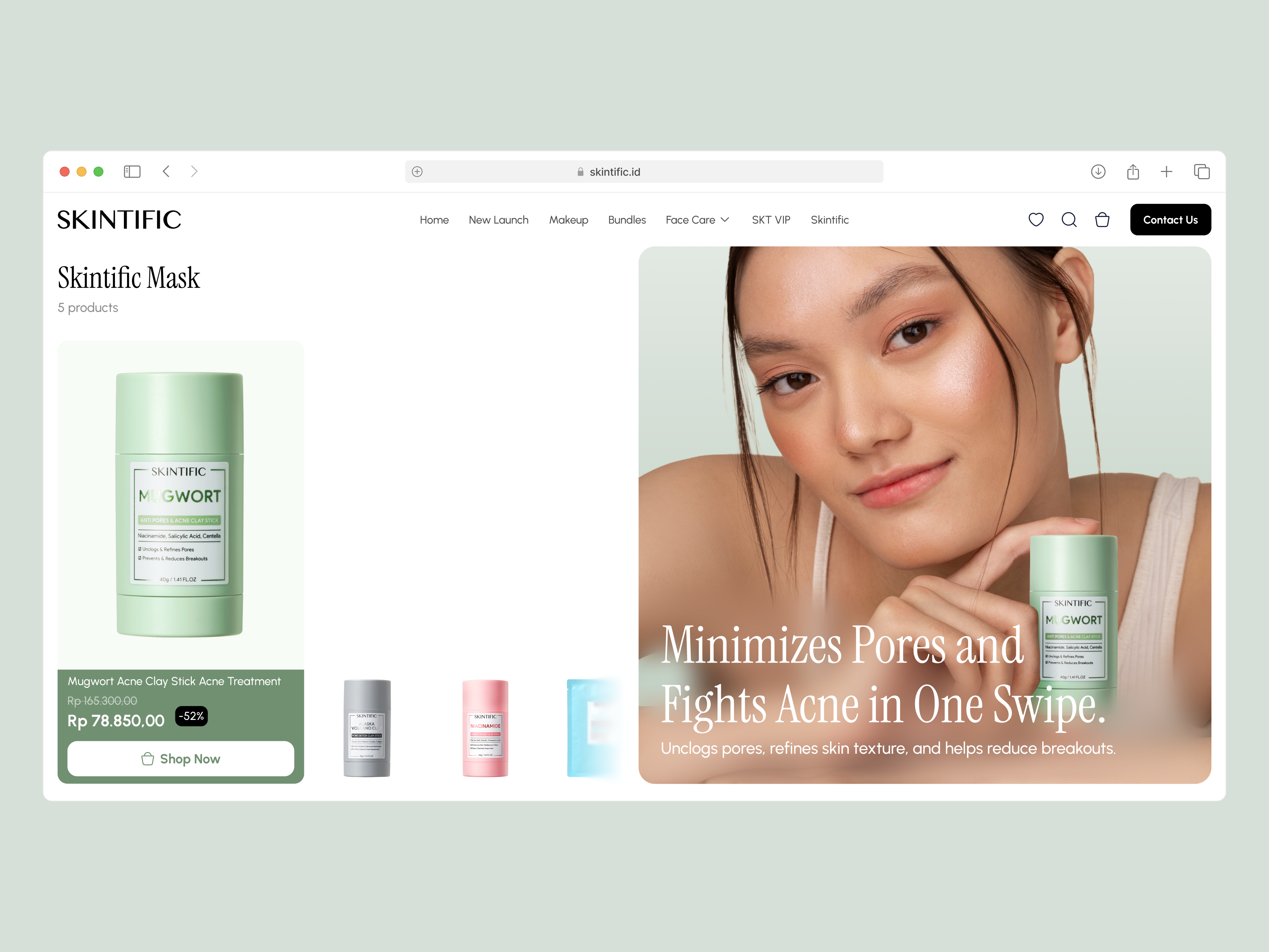 Skintific - Product Page detail page product page skincare app skincare landing page skincare page skincare products skincare website