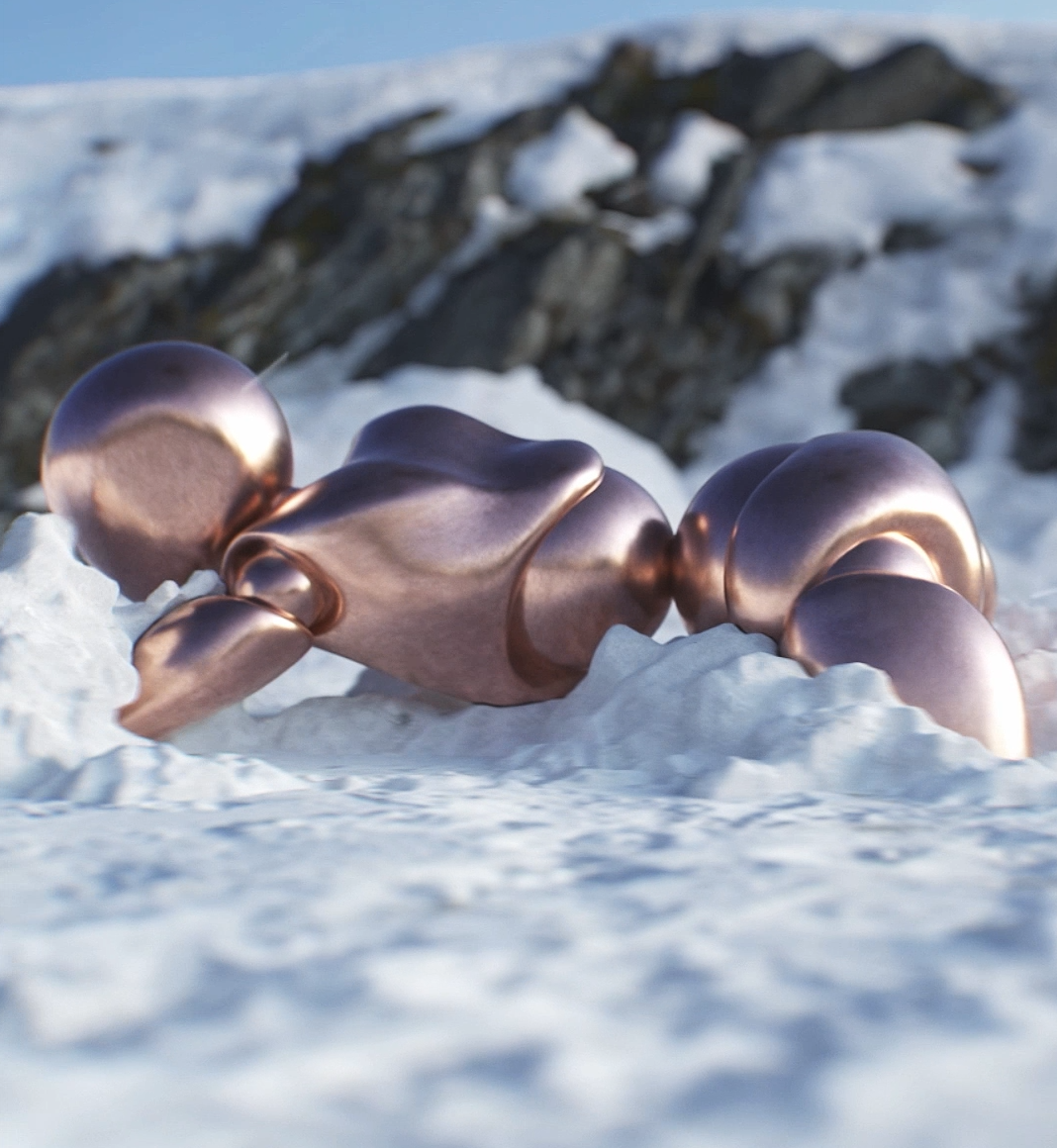 Snow Simulation 3d animation motion graphics