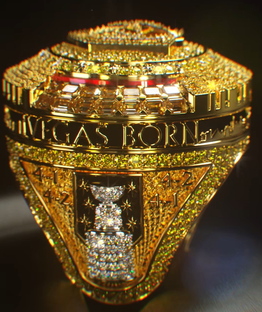 Ring made for the Vegas Golden Knights, 2023 Stanley Cup champio 3d animation motion graphics