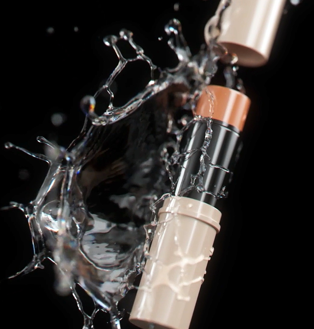 Splash Baton Surface Tension 3d animation motion graphics
