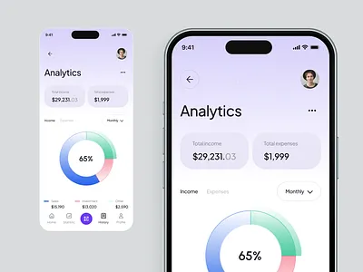 Finance Mobile App app banking app currency exchange digital money expenses finance app financial fintech app mobile app mobile application neobanking personal banking transaction history