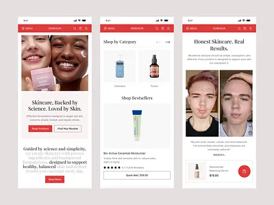 Skincare Mobile Responsive beauty brand beauty product website cosmetices cosmetices brand e commerce ecommerce ecommerce store ecommerce website ecommmerce website landing page shhoify shopify store shopify website shopify website design shopify website landing page shpify design skincare skincare website skincare website ladning page website