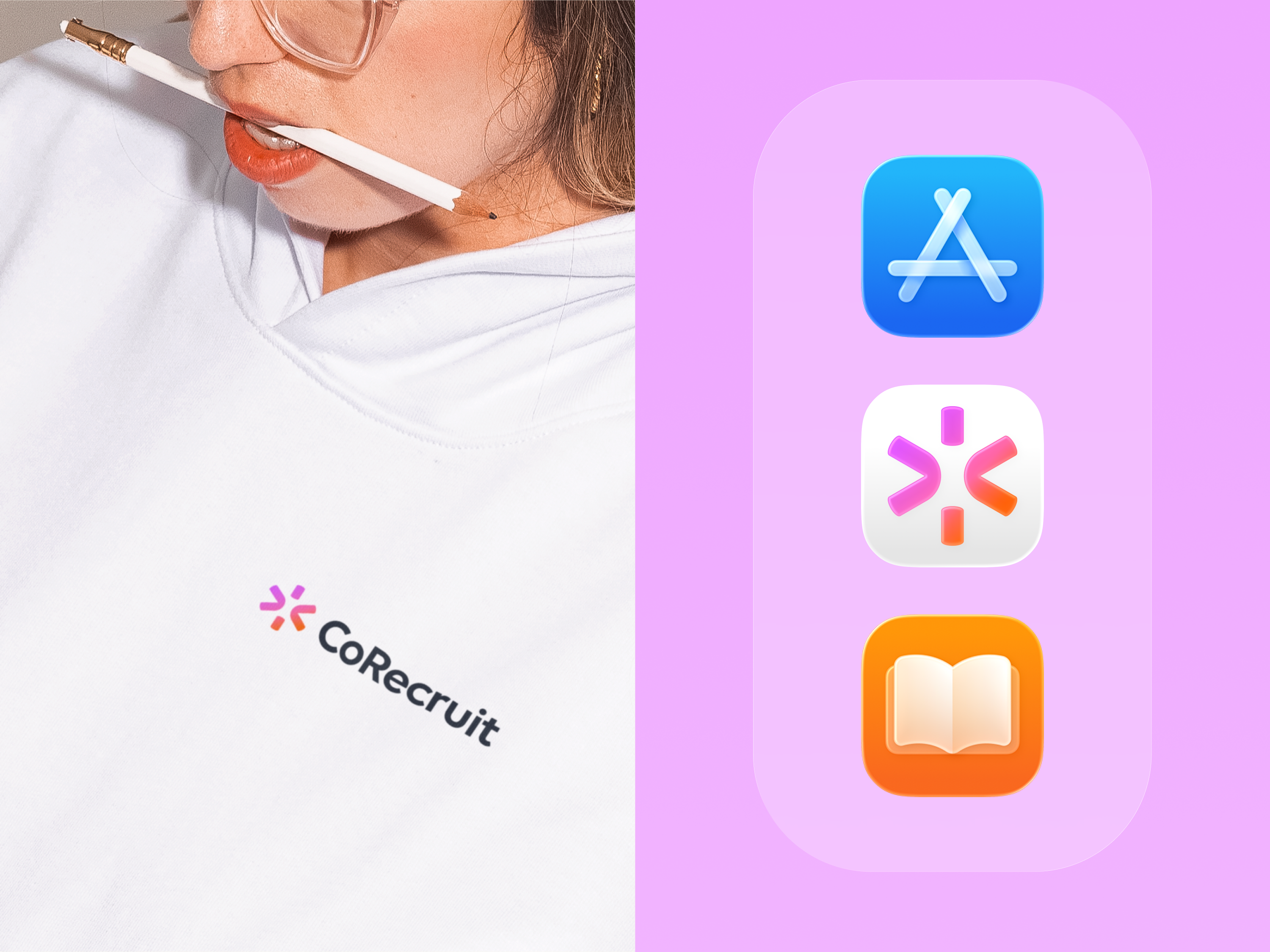 CoRecruit Logo & App Icon ai companion ai recruitment app icon brand identity branding bright logo c logo geometric logo logo logomark logotype minimalist logo recruit recruitment spark spark branding spark logo startup tech logo