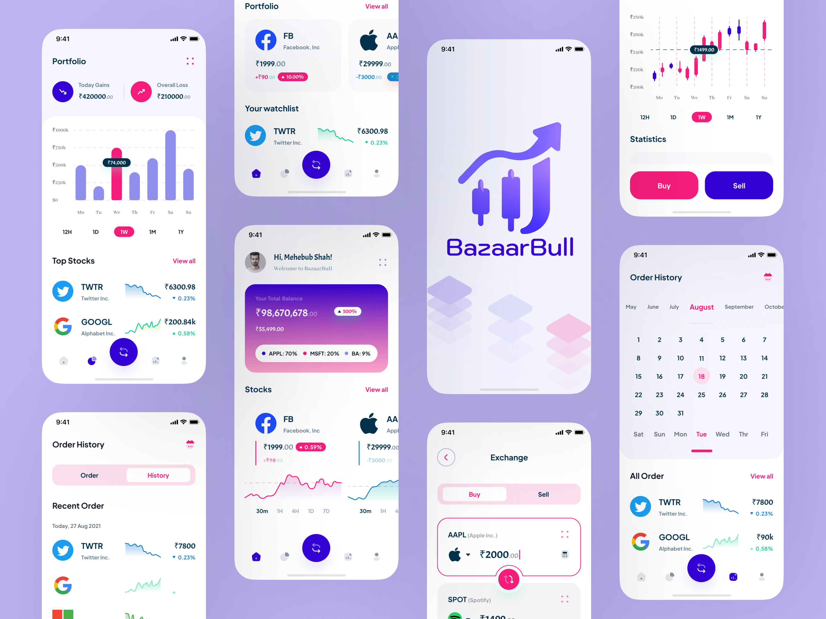 Trading App UI/UX Design | FinTech Mobile Experience animation crypto app data visualization figma figmadesign finance app fintech graphic design interaction design investment app ios app logo mobile app motion graphics product design stock trading trading app trading dashboard ui ux design