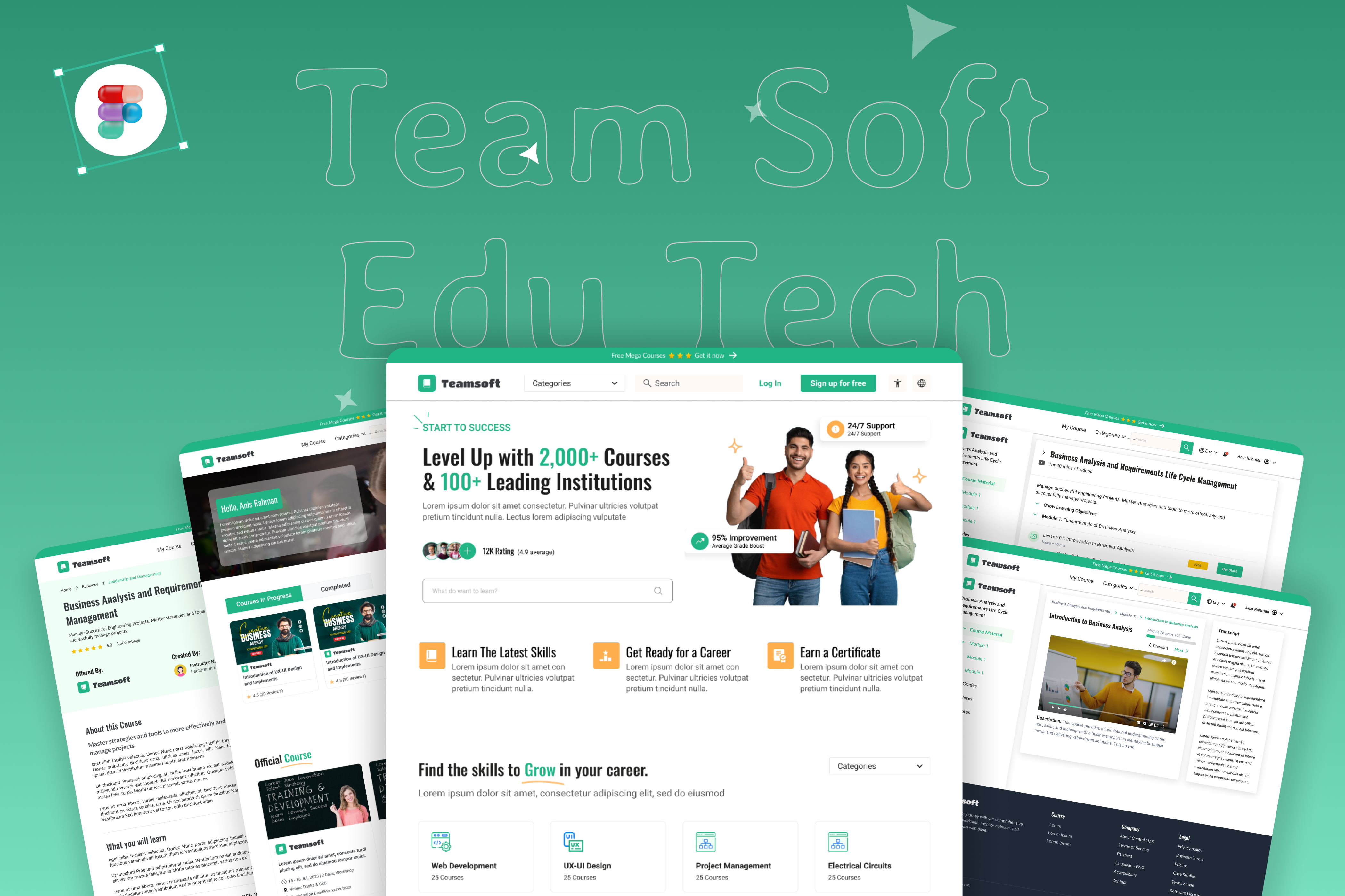 LMS Education Website UI — Built to Dominate EdTech coachingplatform conversionoptimizedui corporatelearning edtechgrowth edtechstartup edtechui enterpriselms investorui learningmanagementsystem lmsdashboard onlinecoursemarketplace saasproduct