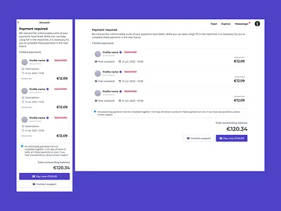 Payment Required - UX/UI - Design failed payments figma graphic design payment platform ui ux web webpage
