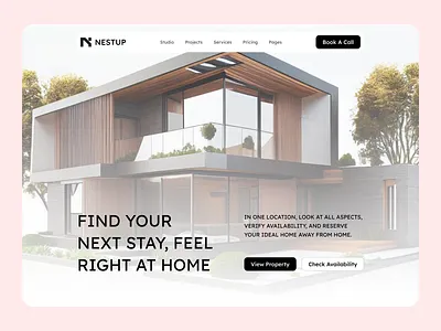 Luxury Real Estate & Property Booking Landing Page clean design creative layout digital product hero section homepage concept interface design landing page luxury home minimalist ui modern architecture property booking property management real estate real estate agent rental platform responsive design ui design user experience visual design web design
