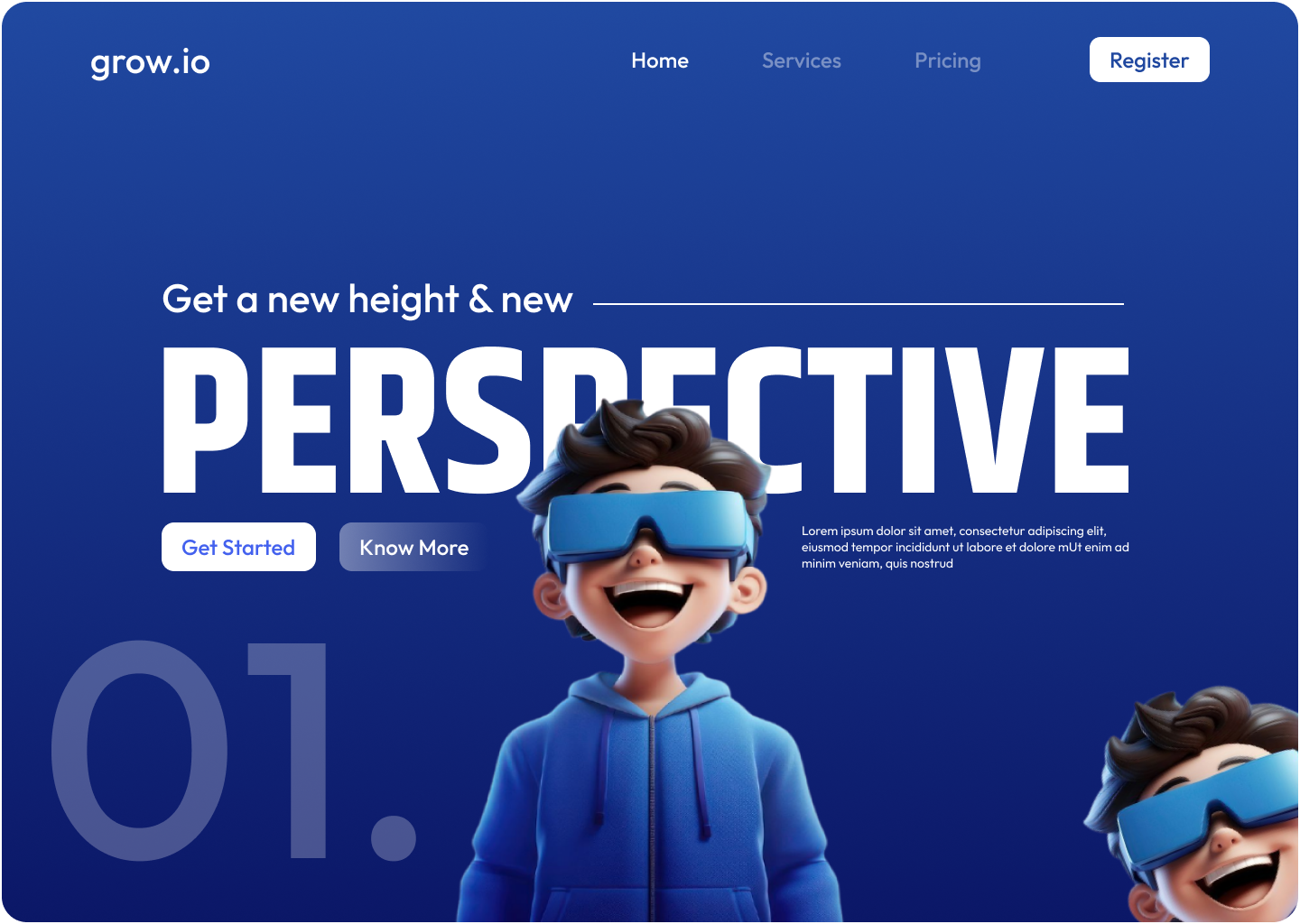 Example of Modern Landing Page UI Design