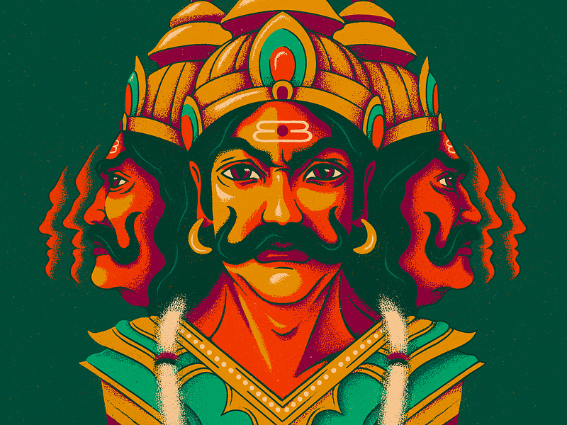 RAMAYANA | Ravana anger character demon emperor god hindu illustration india king mahabharata moustache mystic procreate rama ramayana ravana shiva sita sri lanka warrior