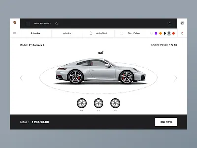 Web Concept For Porsche 911 3d ai auto ai automobile auto website automobile car car perfromance car website carrera 911s clean design discover minimal motion graphics proshce timn ui ux web design website