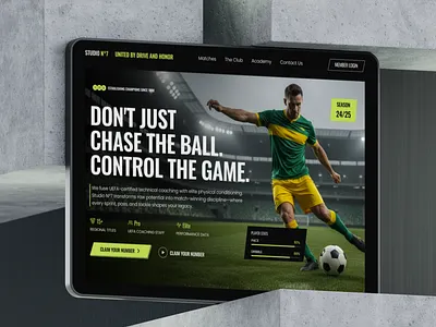 Studio №7 – Football Club branding design football illustration logo sport ui ux web website