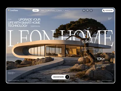 LeonHome | Premium Real Estate Landing Page Design branding design figma graphic design illustration landing page landing page ui logo real esate real esate website real esate website design ui uiux ux web design
