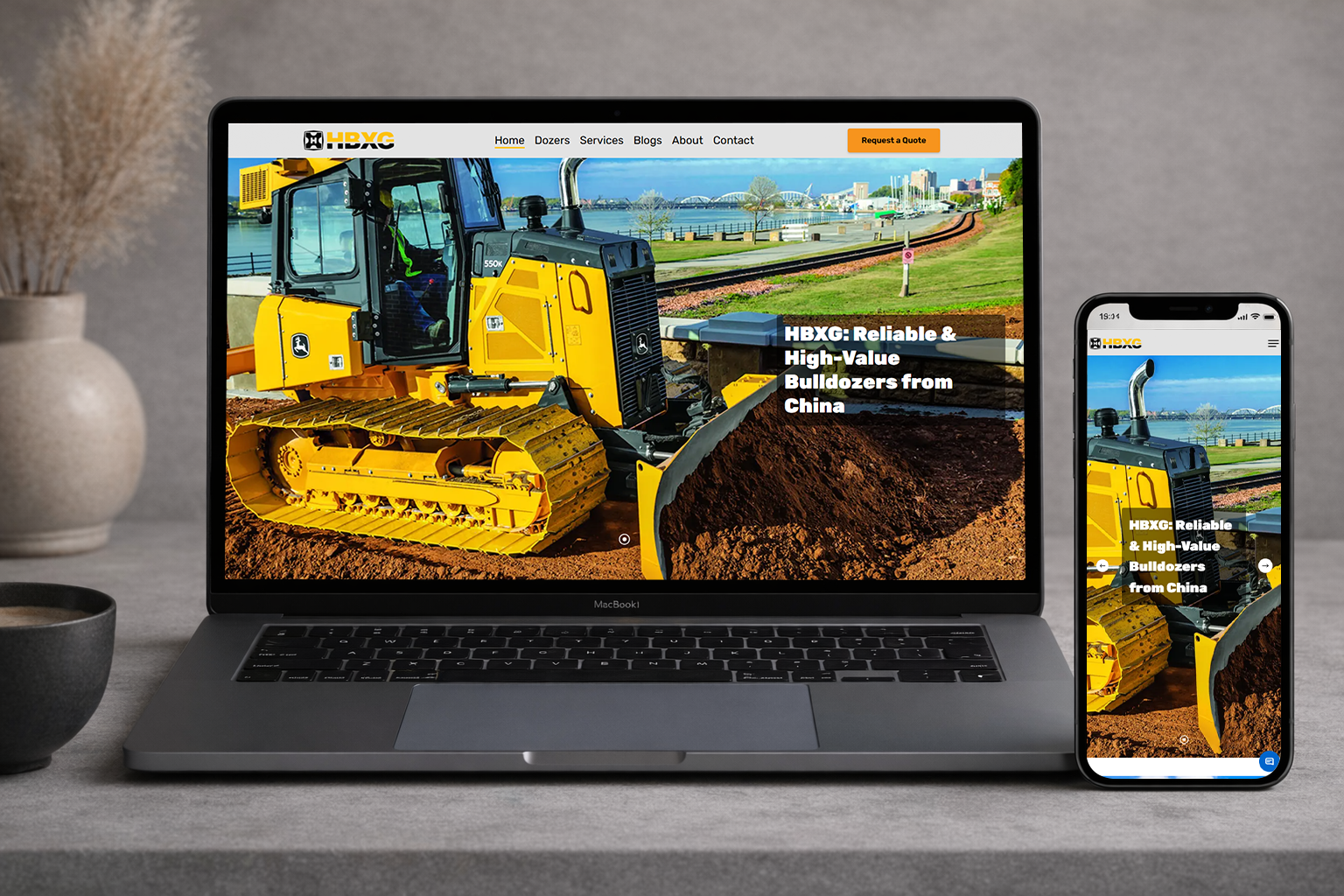HBXG Dozers figma ui website