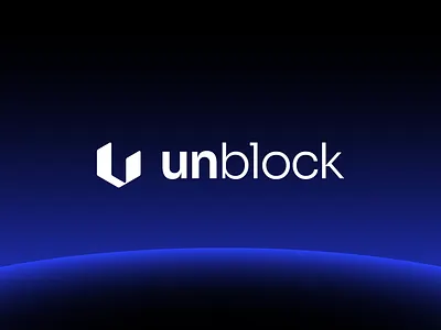 unblock® brand identity branding cube flat logo geometric logo icon lettermark logo logo design minimal branding minimalist logo modern logo monogram product logo software logo startup branding tech logo u letter wordmark wordpress plugin