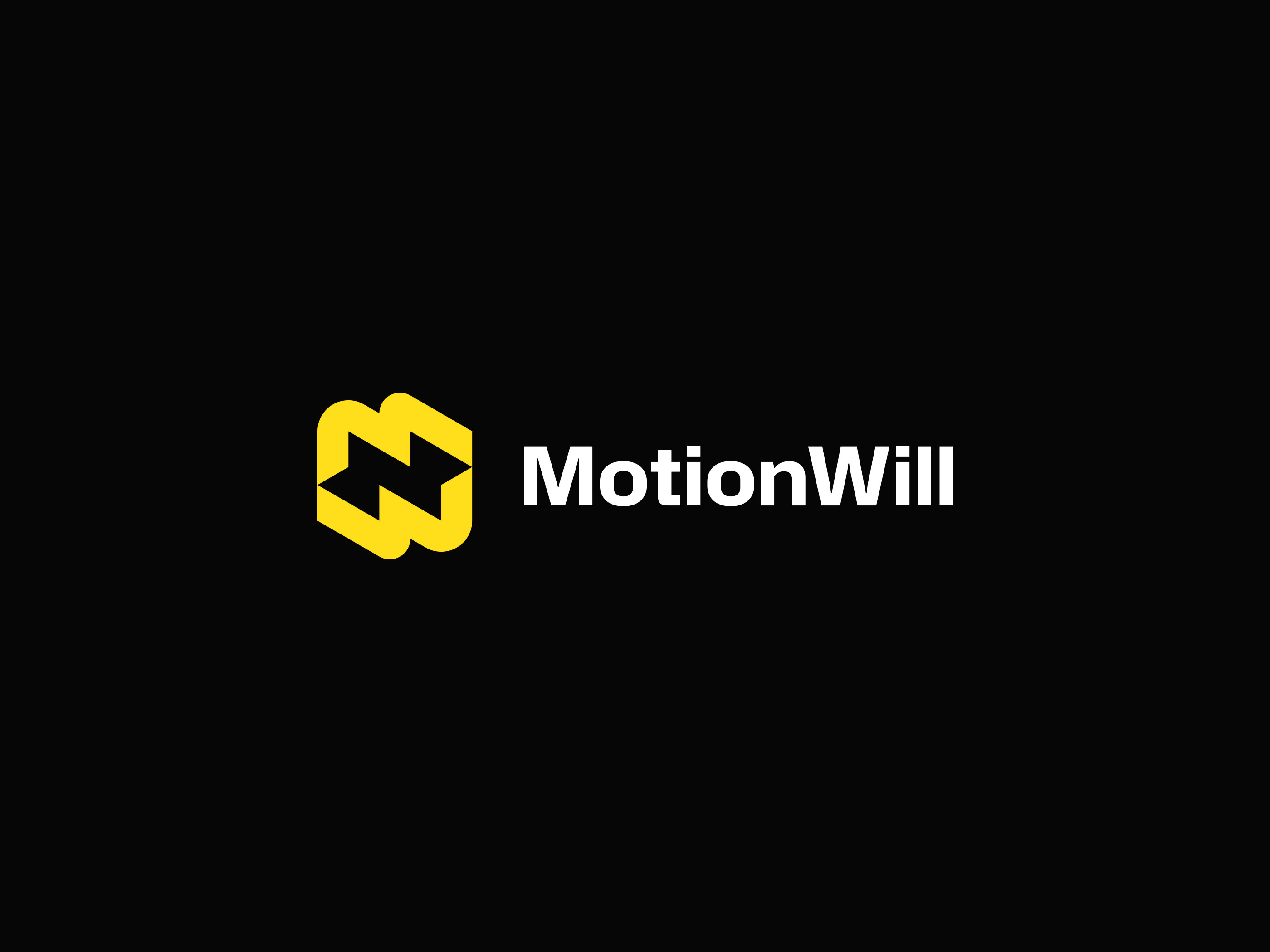 MotionWill Logo Design abstract brand identity branding company fitness flow geometric gym logo logo design modern monogram logo sports