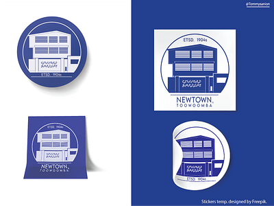 Newtown sticker Designs - extended. graphic design logo sticker
