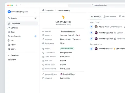 CRM SaaS Template - Beyond UI beyond ui beyond ui figma crm crm app crm app ui crm saas design design system figma figma saas template figma template figma ui kit free ui kit saas template saas ui ui ui design