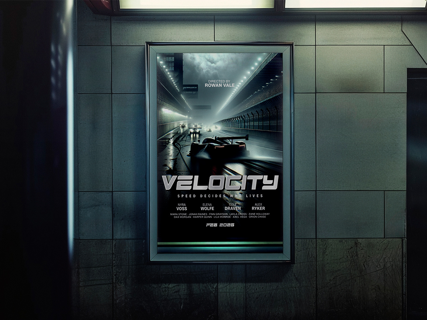Velocity | Concept Film Poster Design adobe illustrator adobe photoshop car car branding design f1 film film poster graphic design graphic designer graphics illustration motion graphics movie movie poster poster poster design speed sports car