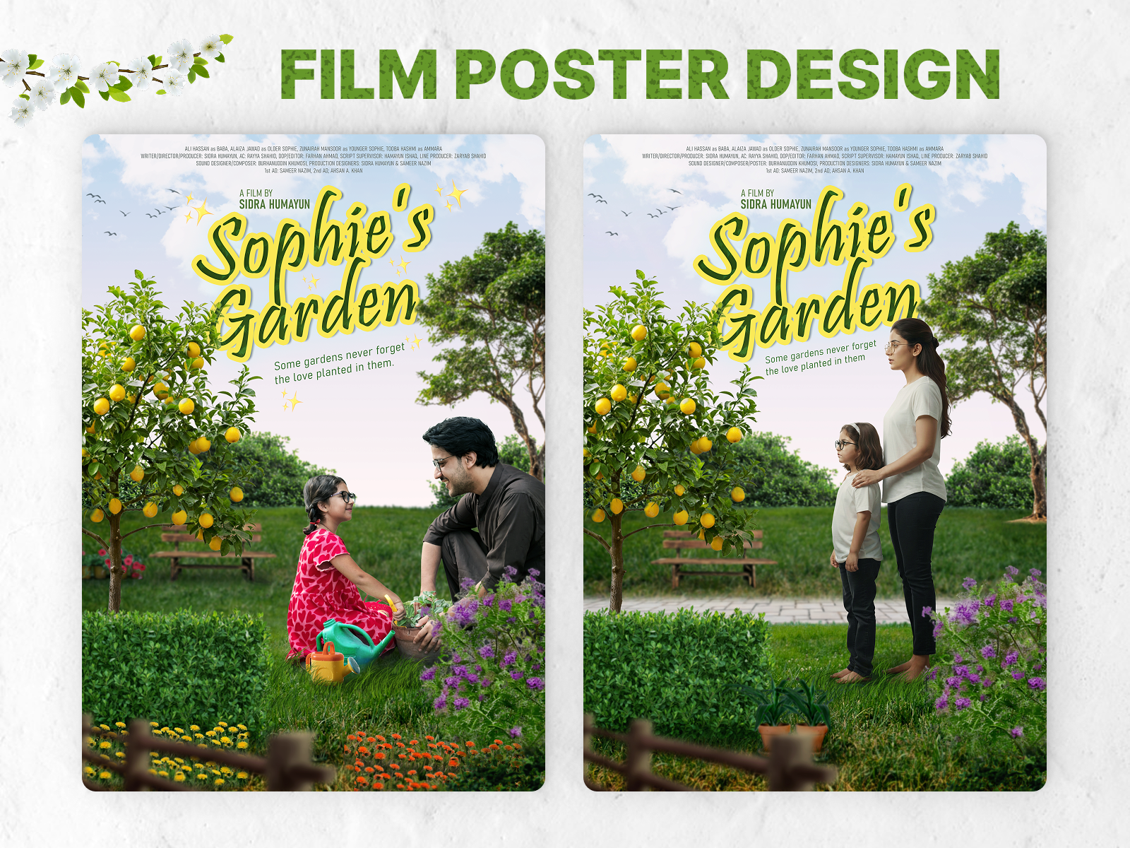 Film Poster Design | Sophie's Garden art artwork design film graphic design movies photoshop poster