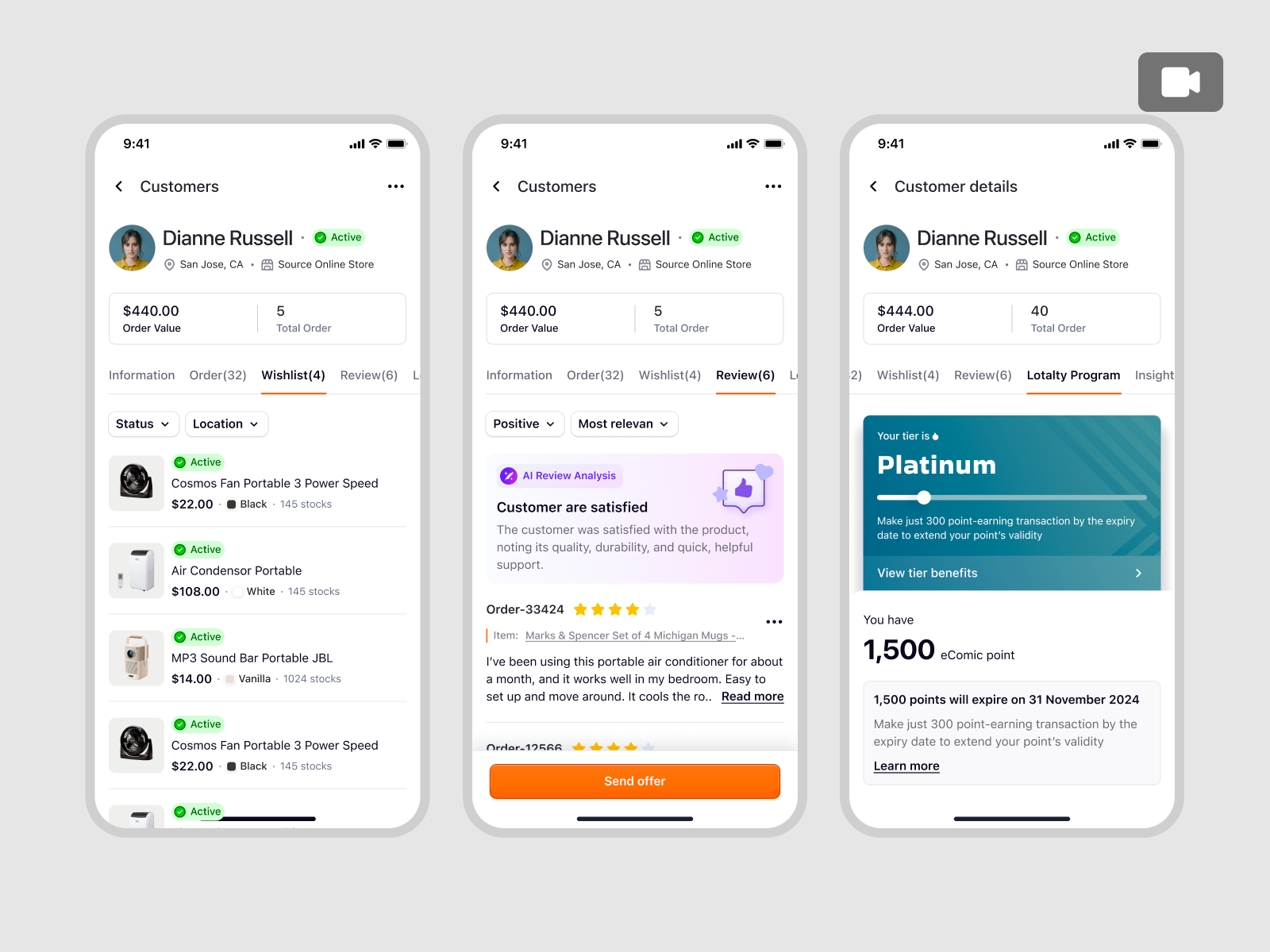 Ecomiq — Offer discount to Customers in Mobile SaaS E-commerce b2b crm customer management dashboard ecommerce marketplace mobile app mobile design online store order management product design saas saas design ui ux