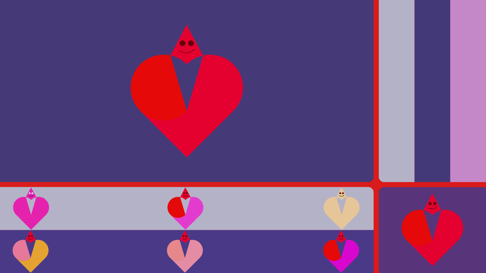 Heart king abstract logo graphic design heart logo logo design