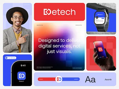 Detech — Digital Service Agency Branding & System branddesign brandidentity branding business logo design digitalagency digitalbranding graphic design logo brand logodesign logos minimalbranding modern logo modernbranding tech tech branding tech logo visualidentity