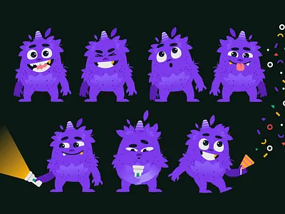 Video Monster animation brand character character poses character sheet goblin mascot monster vector