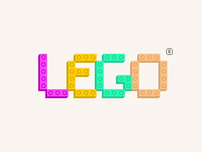 Lego Logo 3d brand branding bricks building children colorful fun joy kids lego logo play playful