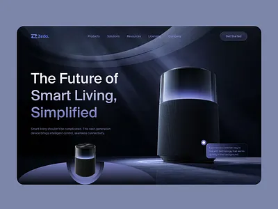 Smart Product Website Design 3d ai ai landing page futuristic design homepage landing page modern product design product showcase product website smart ui design web web design website website design