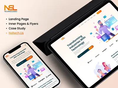 NSL- IT Consulting Agency agency agency website branding clean company consulting agency design homepage illustration it consulting agency landing page logo marketing minimalism portfolio portfolio website startup uiux web design website