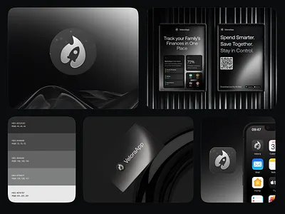 Velora App Branding app branding app icon brand guidelines branding business card finance app finance tech graphic design ios app branding poster tech branding ui vector