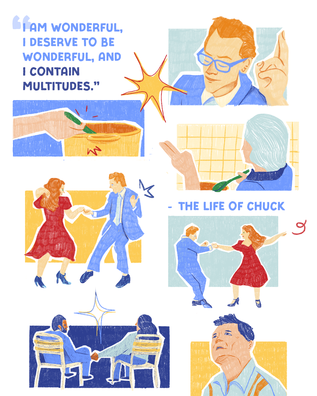 The life of chuck graphic design illustration