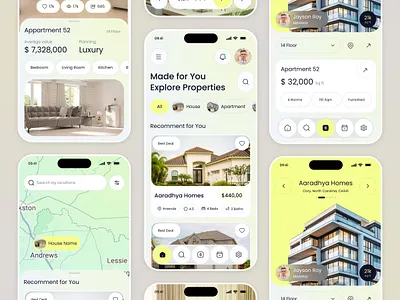 Real Estate App Design android apartment app app design booking design house ios management mobile app product design property real estate uiux uiux design