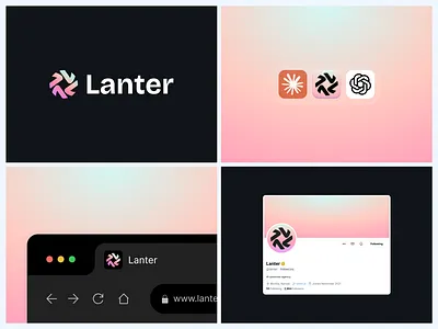 Lanter | Logo and visual identity ai logo artificial intelligence branding artificial intelligence logo branding branding and identity identity identity branding logo design logo design branding logotype saas branding saas identity saas logo