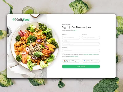 Daily Challenge Sign Up page cleanui dailychallenge designinspiration healthcaredesign modernui signin ui ux