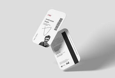 ID Card Design - Carnegie Mellon University black and white branding cards clean design element fresh id card illustration inspiration interface logo minimal monochrome symbol trending ui ux