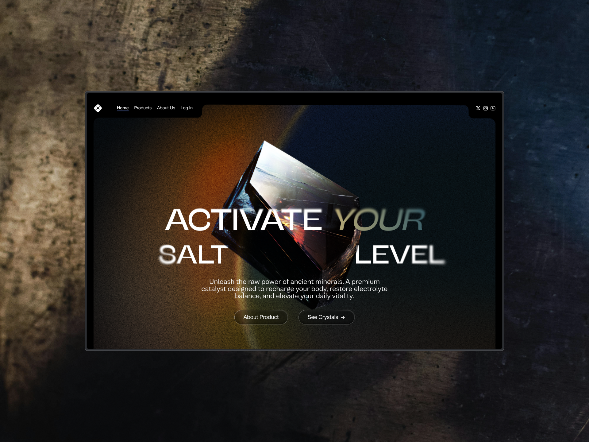 Crystalyze - landing page branding figma landing ui uiux ux web design