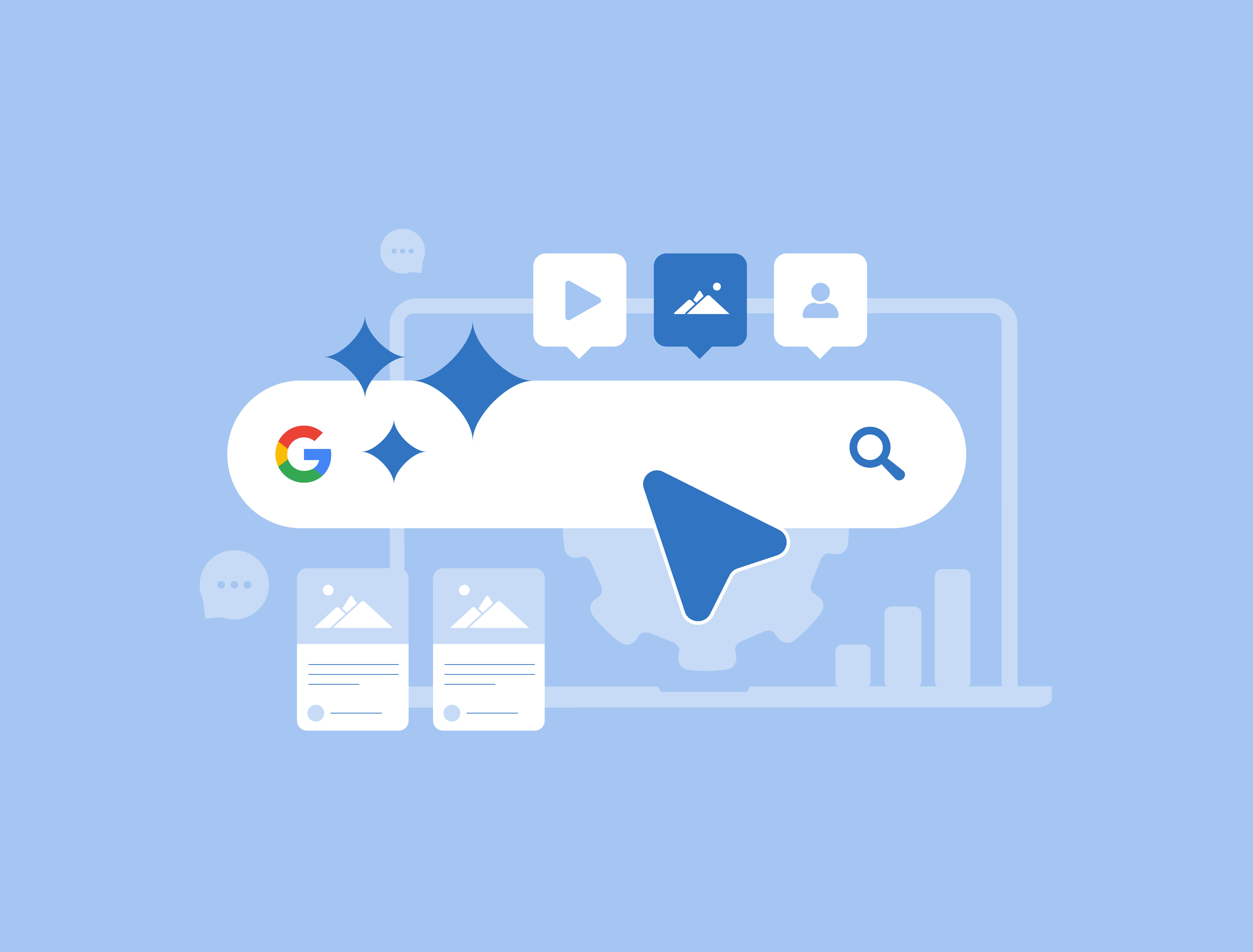 Example of Ai Marketing, Saas Product Illustrations