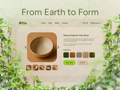 ClayCraft concept crafting diy example graphic design nature online store ui webdesign website