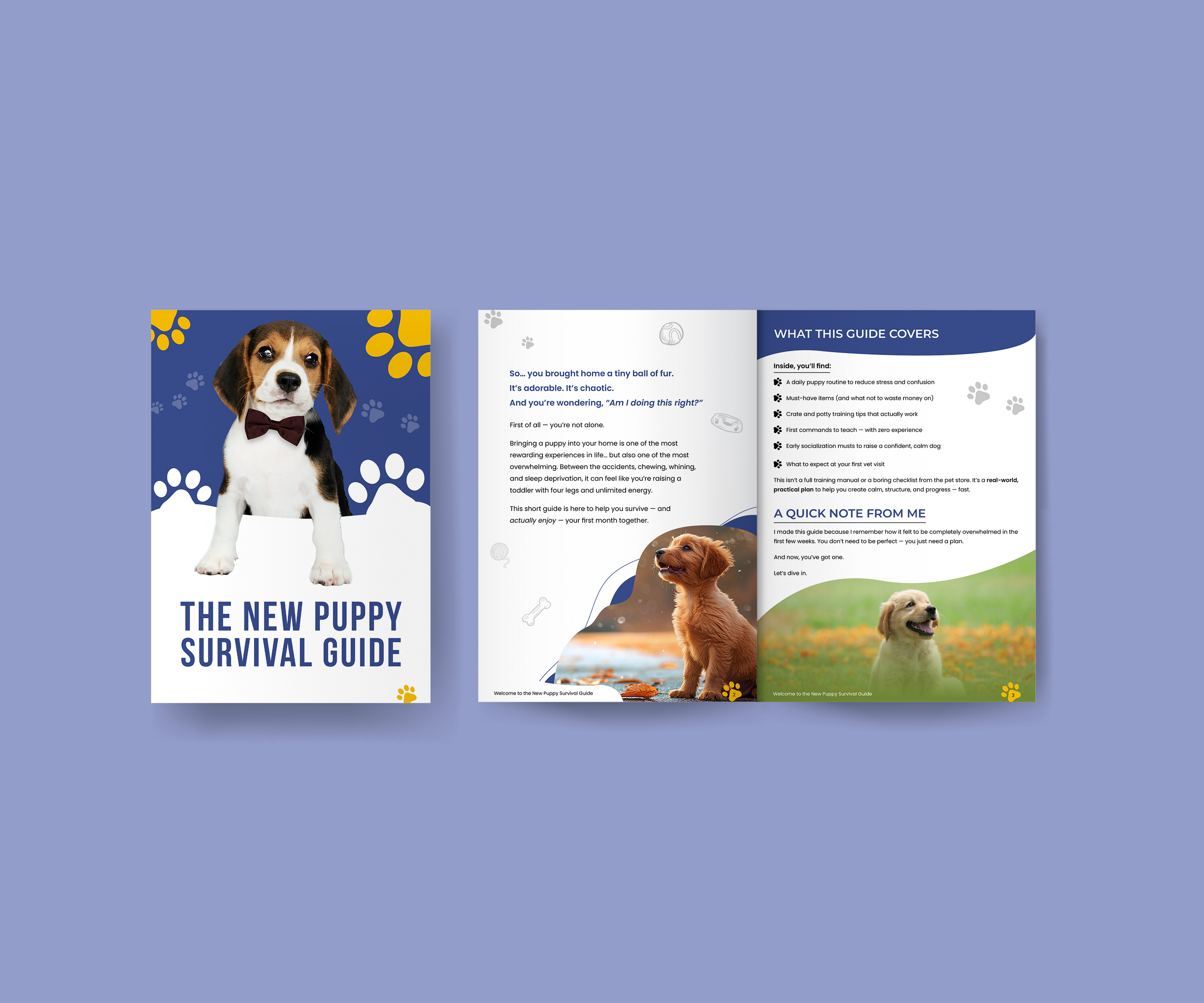 Puppy Care eBook Design | Pet Guide Layout adobe indesign amazon kdp book layout canva design cover design digital publishing dog training ebook design editorial design kdp formatting layout design pet care print design publication design puppy guide