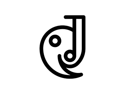 Jq Qj Yin Yang Logo jq jq yin yang logo qj qj logo qj monogram design yin yang