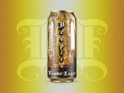 Vespers - Baroque Beer Label art direction beer beer designer brand design brewery can craftbeer design graphic design label label design label designer package packaging packaging designer product typography visual identity