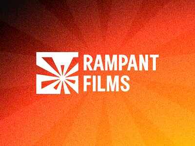 Rampant Films branding film grain logo